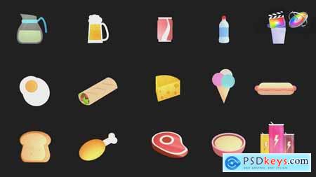 Foods and Drink Icons Pack 36306275