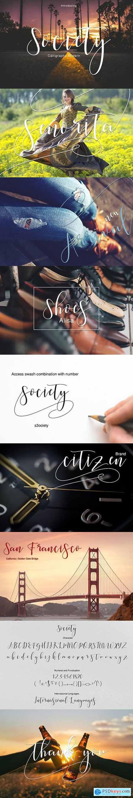 Society Calligraphy Modern