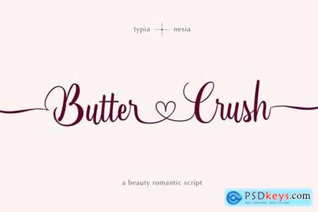 Butter Crush - Modern Brush Calligraphy Script