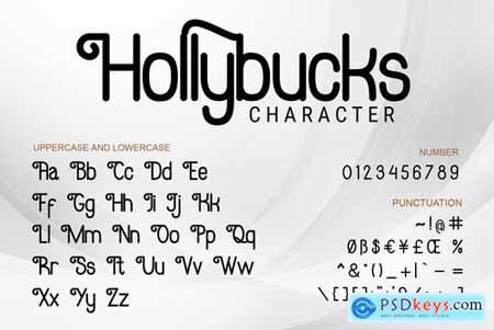 Hollybucks - decorative font
