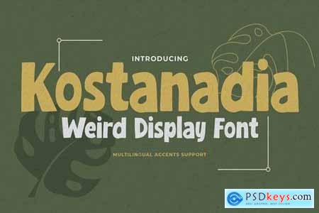 Kostanadia - Weird Display Font