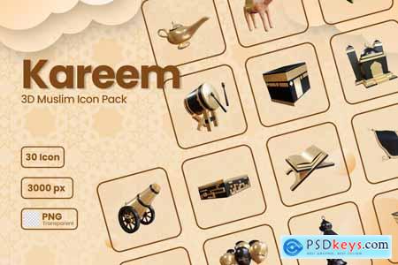 Kareem - 3d Muslim Icon Pack 8PS346R
