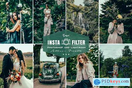 Insta Filter Green Photoshop & Lightroom Presets VG6JUE2