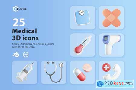 Cubicle - Medical 3D Icons SZPVJ2R