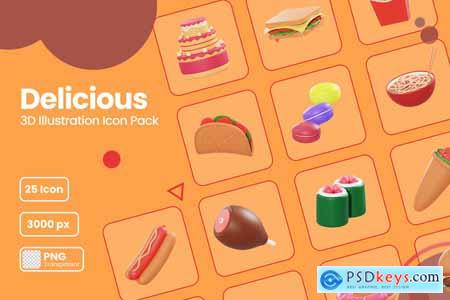 Delicious - 3d Illustration Icon Pack 6BJS6LY