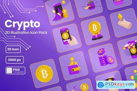 Crypto - 3d Illustration Icon Pack PZW9F9A