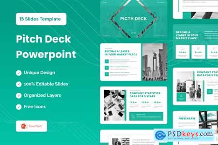 Pitch Deck Presentation Template - Powerpoint YQVWHVR