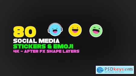 Emoji And Social Media Stickers 4K Pack 36353407