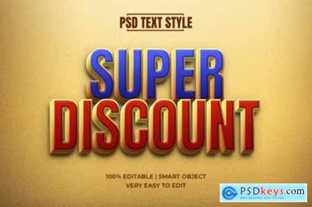 Editable 3D Text Style Effect Bundle PSD