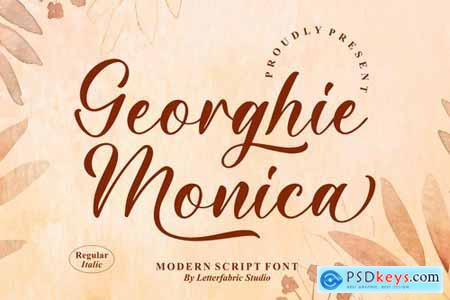 Georghie Monica Modern Script Font
