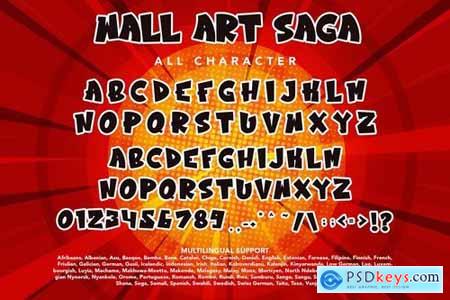 WallArtSaga - Graffiti Display Font
