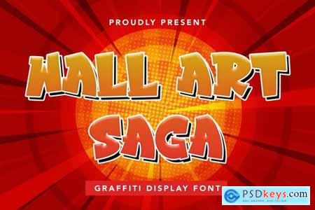 WallArtSaga - Graffiti Display Font