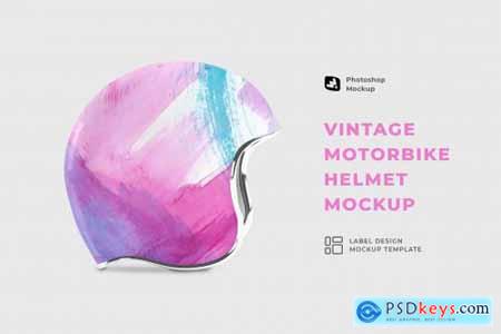 Vintage Motorbike Helmet Mockup 6917729