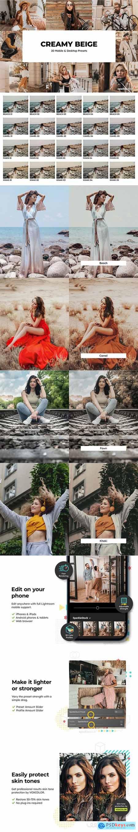 20 Creamy Beige Lightroom Presets 36431703