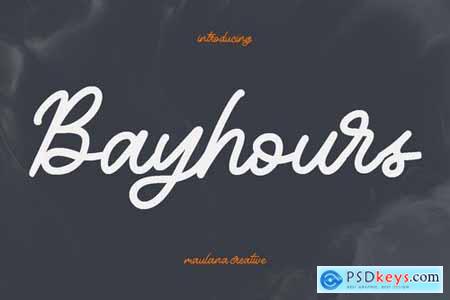 Bayhours Cursive Script Font