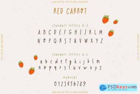 Red Carrot PlayFul Font