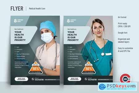 Flyer or Poster Template for Medial Health Care BCCLFB9