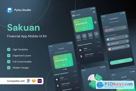 Sakuan - Finance Mobile App UI Kits J3M3CDJ
