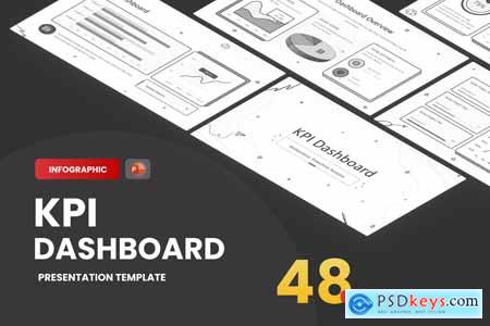KPI Dashboard Doodle PowerPoint Template EES2ZMV