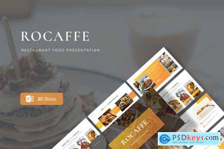 Rocaffe - Food Restaurant Presentation Powerpoint, Keynote and Google Slides