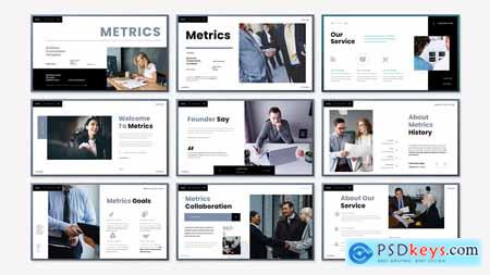 Metrics - Business Powerpoint, Keynote and Google Slides Template