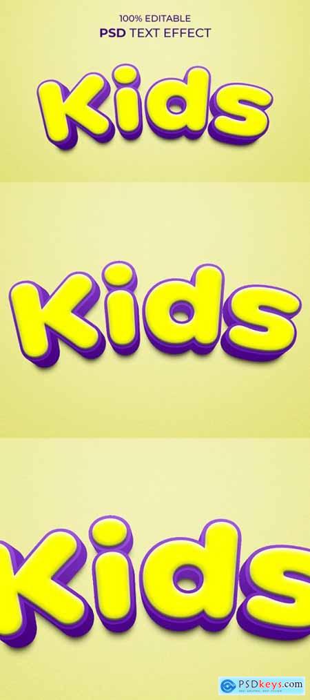 Kids 3D Text Effect Style Template 36410309