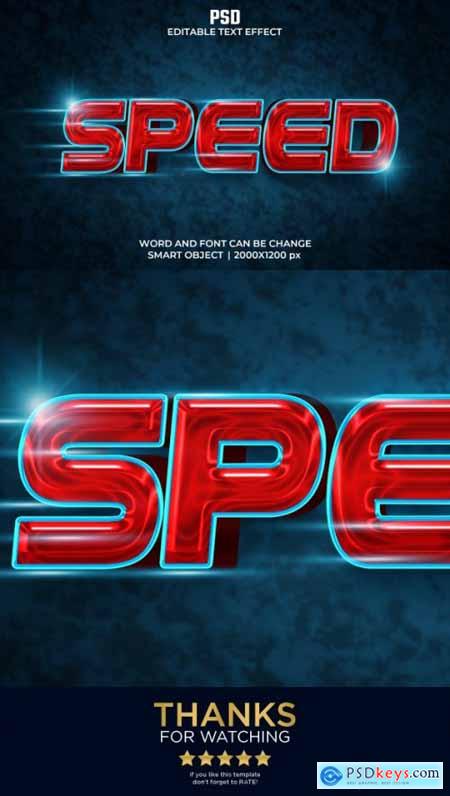 Speed Editable 3D Text Effect PSD with Background 35831495