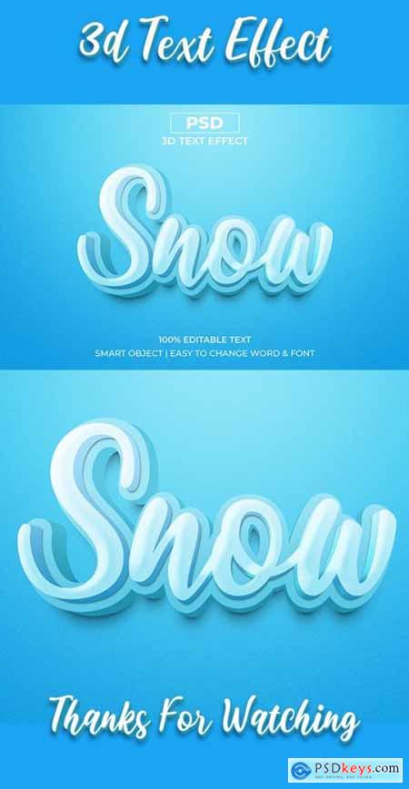 Snow 3D Text Effect Style Design 36215319