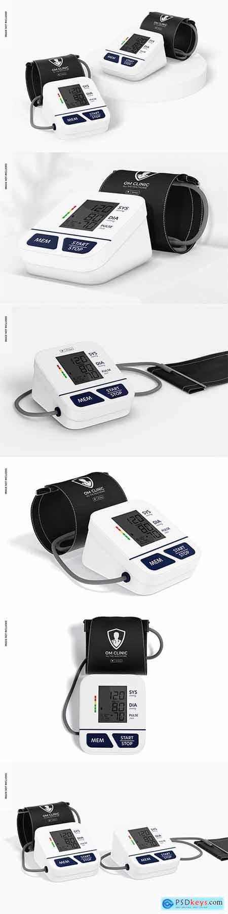 Digital blood pressure monitor mockup