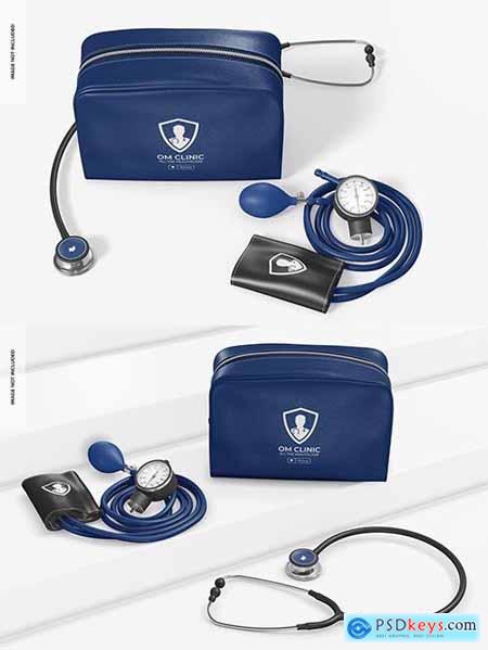Classic blood pressure monitor kit mockup