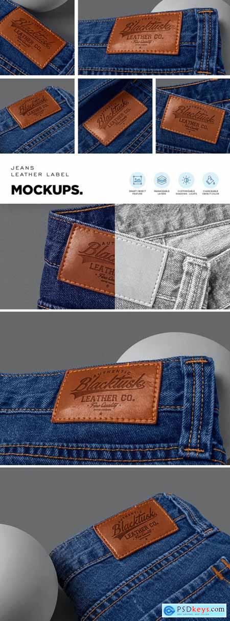 Jeans Leather Label Mockup