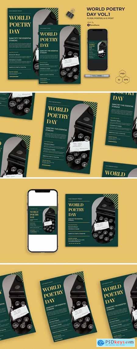 World Poetry Day vol.1 - Flyer Set RB
