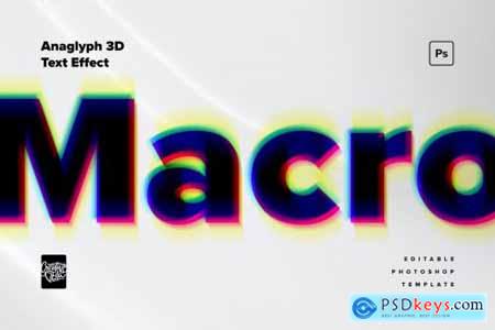 Anaglyph 3D Text Effect Mockup 7025686
