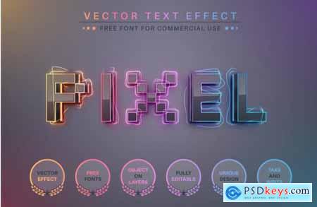 Cyber Pixel - Editable Text Effect, Font Style
