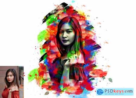 Multicolored Portrait Photoshop Action 7041043