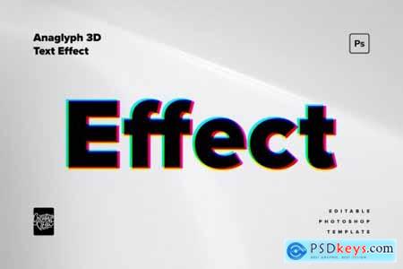 Anaglyph 3D Text Effect Mockup 7025686