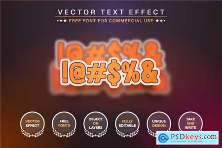 Grunge Sticker - Editable Text Effect, Font Style