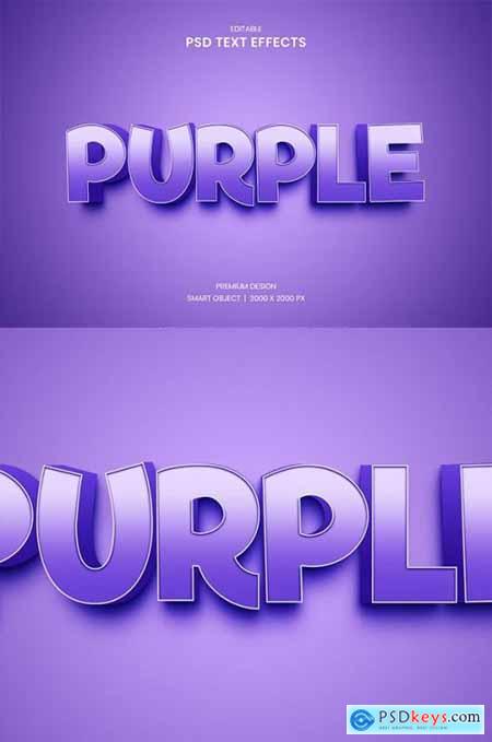 Purple 3D Editable Text Effect 33402985