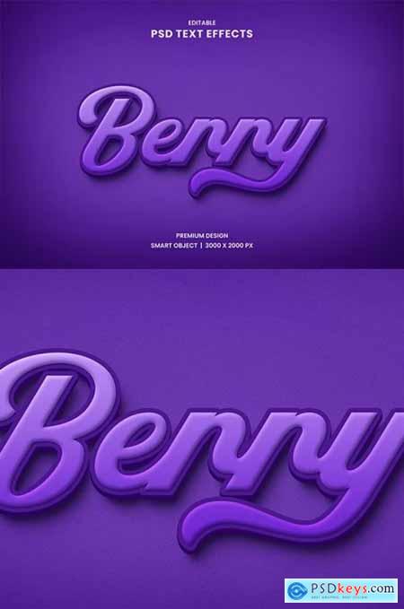 Berry Editable 3D Text Effect 33227088