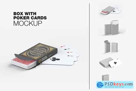 Box with Poker Cards Mockup 5BSWH3M