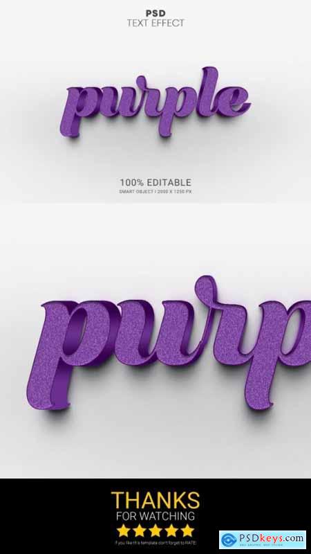 Purple PSD Editable text effect design 36307618