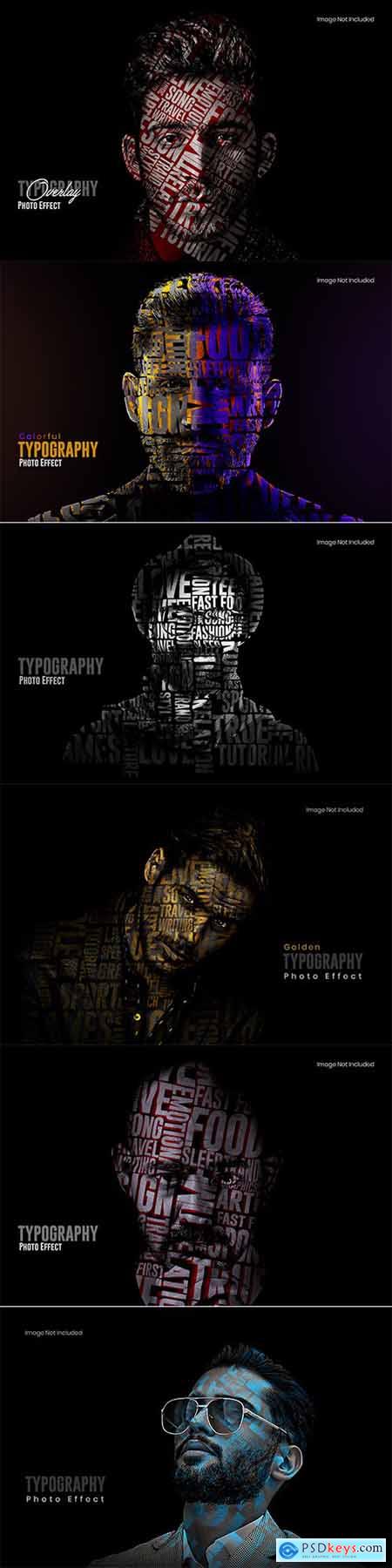 Typography portrait effect template