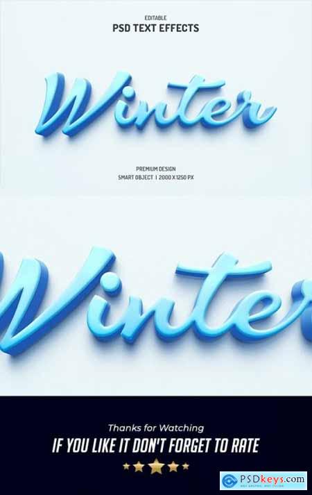 Winter 3d style editable text effect 35193343