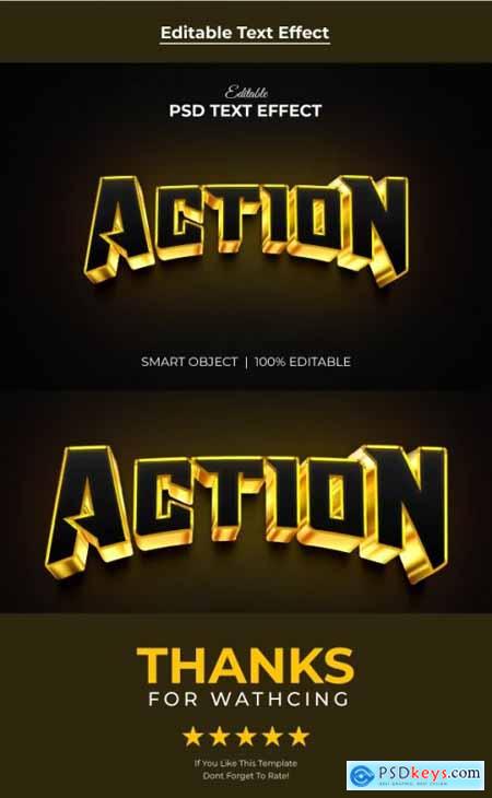 Action Luxury editable 3d text effect mockup 35971278