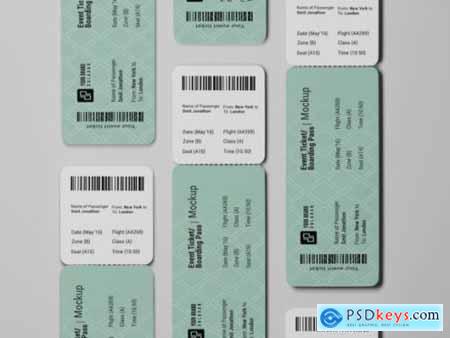 05 Event Ticket, Boarding Pass Mockups
