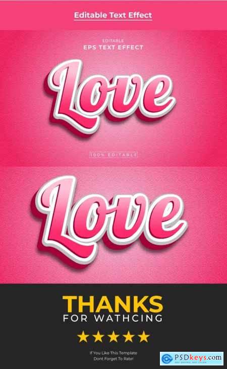 Love Editable 3d Text effect 34058264