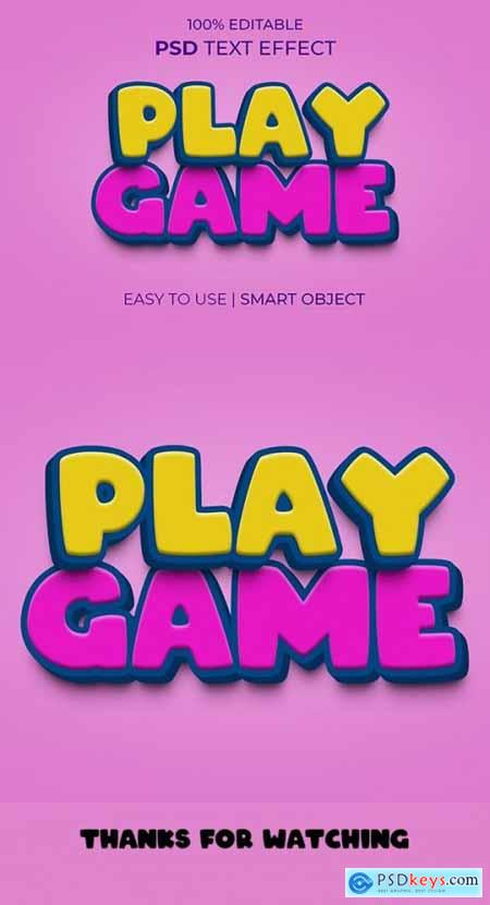 Play game 3d text effect style 36516387