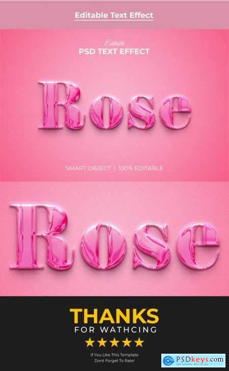 Rose Glossy editable 3d text effect mockup 35971149