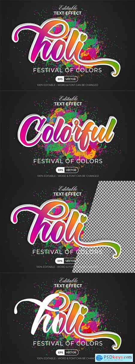 Colorful Text Effect Holi Style 36028394