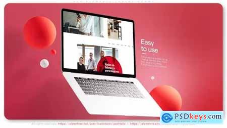 Red Elements Laptop Mockup Promo 36557182